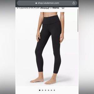 Lululemon Wunder Under High-Rise Tight, 
Luxtreme. BLACK. Size 4.